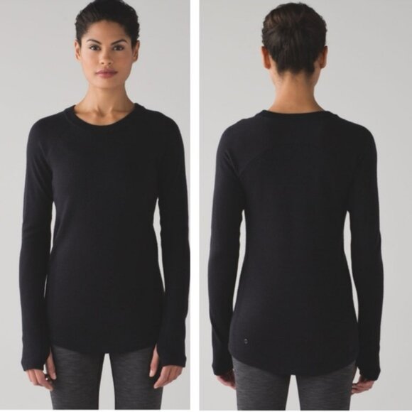 Lululemon Sit In Lotus Merino Wool Sweater Lightweight Knit Crew Top Minimal S - Picture 1 of 16